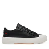 Trampki damskie - Trampki LOVE MOSCHINO JA15012G1MIA0000 Czarny - miniaturka - grafika 1