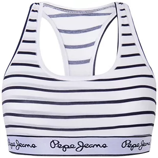 Pepe Jeans Damski biustonosz w paski Rb Brlt, Niebieski (granatowy), XL - Biustonosze - miniaturka - grafika 1