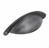 Zawiasy, okucia i inne akcesoria - Uchwyt meblowy muszlowy 1761 Antyczny Srebrny Szczotkowany - miniaturka - grafika 1