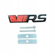 Akcesoria motoryzacyjne - EMBLEMAT logo VRS RS na grill SKODA Octavia Fabia Superb CZERWONO-CZARNY - miniaturka - grafika 1