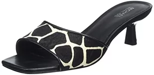 Michael Kors Amal Kitten Sandały Damskie Model 40R3AMMS1H Czarny (012 Black/Op White)., Czarno-biały, 37 EU - Sandały damskie - miniaturka - grafika 1