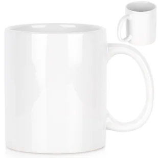 Kubek ceramiczny do kawy herbaty biały 330 ml VILDE 139698 - Kubki - miniaturka - grafika 1