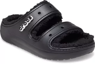 Kapcie damskie - Crocs Unisex - klasyczne sandały na platformie dla dorosłych, puszyste kapcie, Czarny/czarny, 7 Women/5 Men - grafika 1