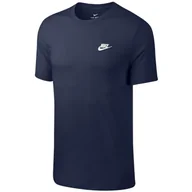 Koszulki męskie - Nike t-shirt koszulka męska sportowa granatowa bawełna 827021-475 S - miniaturka - grafika 1