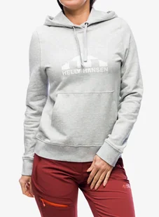 Bluza damska Helly Hansen Nord Graphic Pullover Hoodie - grey melange - Bluzy sportowe damskie - miniaturka - grafika 1