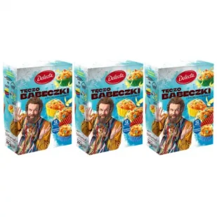 Delecta Kleks Tęczo Babeczki Zestaw 3 x 295 g - Dodatki do ciast w proszku - miniaturka - grafika 1