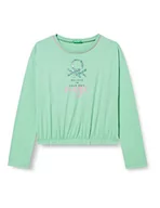 Koszulki dla dziewczynek - United Colors of Benetton Koszulka dziewczęca M/L 3vr5c106z tunika do nuringu, zielony jadeitowy 25a, 170 cm - miniaturka - grafika 1