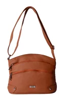 Torebki damskie - Elegancka skórzana brązowa listonoszka SHE - miniaturka - grafika 1