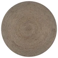 Dywany - vidaXL Ręcznie wykonany dywanik z juty, okrągły, 150 cm, szary - miniaturka - grafika 1