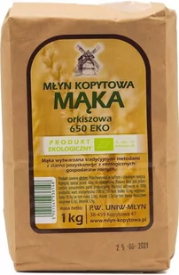 UNIW-MŁYN Mąka orkiszowa jasna 650 ekologiczna 1kg 5901549936148 - Mąka - miniaturka - grafika 1