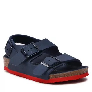 Buty dla chłopców - Sandały Birkenstock - Milano Kinder 1022183 Desert Soil Blue Red - grafika 1