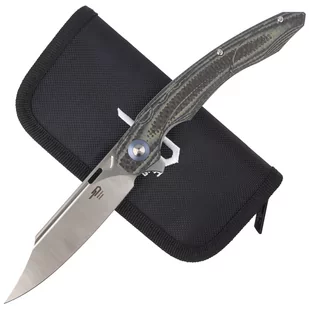Nóż składany Bestech Fanga Carbon Fiber / Beige G10, Satin D2 by Kombou (BG18D) - Noże - miniaturka - grafika 4