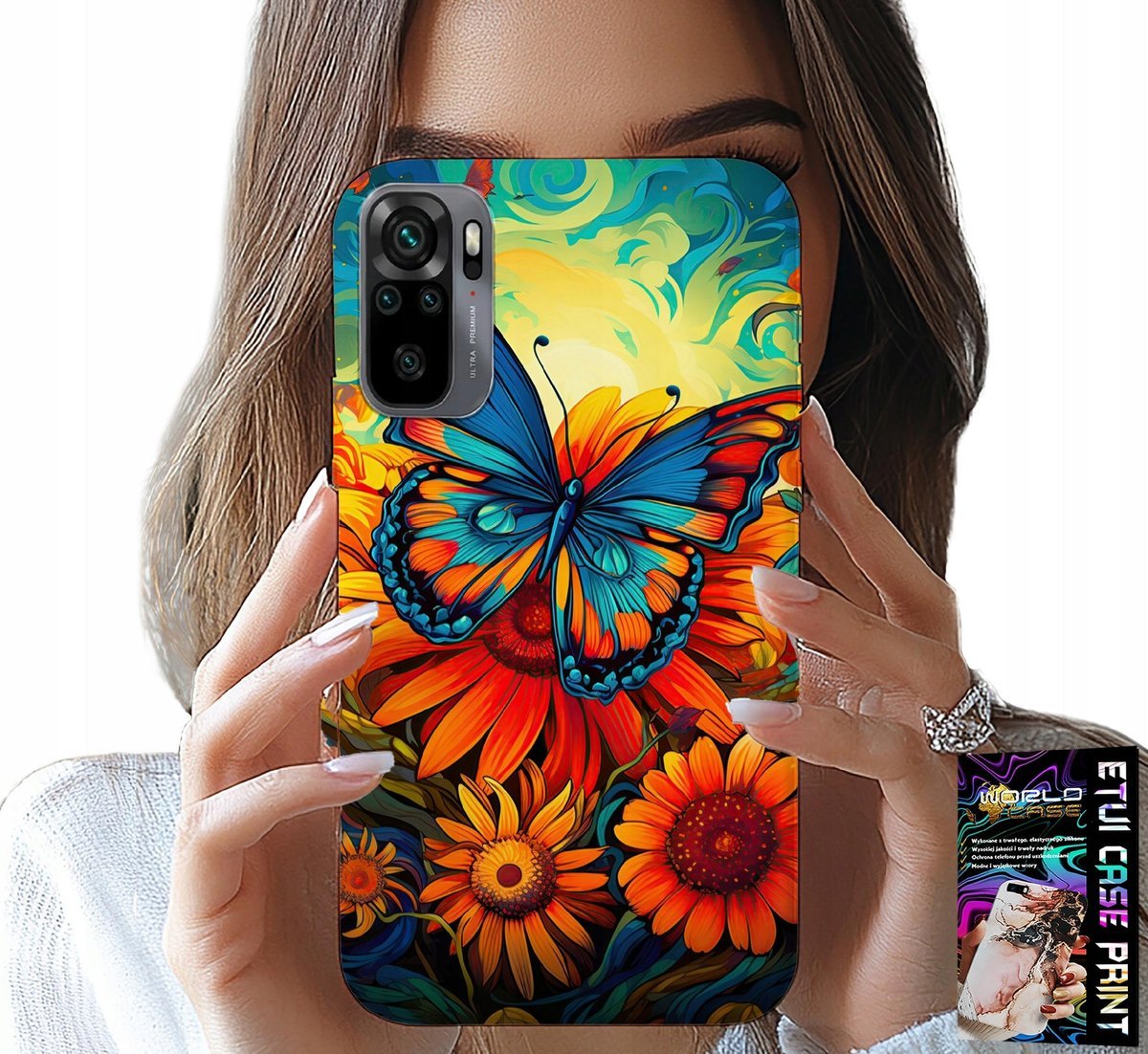 ETUI DO XIAOMI NOTE 10 / 10S - MOTYLE MOTYLKI KWIATKI RÓŻE OBUDOWA