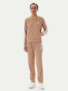 adidas Dres Essentials 3-Stripes JX0507 Beżowy Regular Fit - Dresy damskie - miniaturka - grafika 1