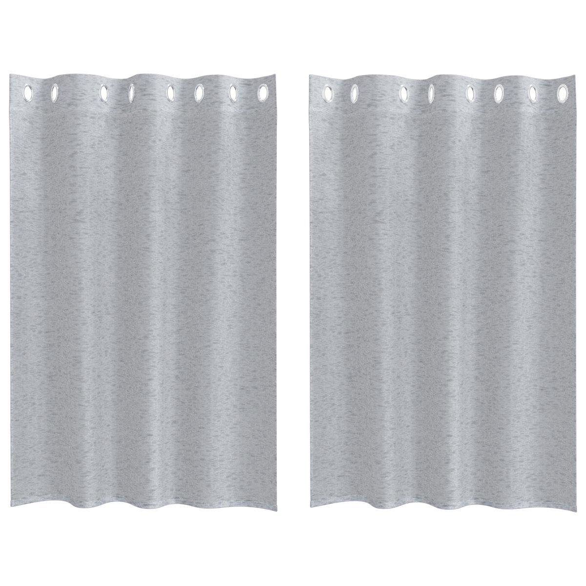 vidaXL Zasłony z zasłonami 2 pcs Ciemny szary 140 x 140 cm Poliester