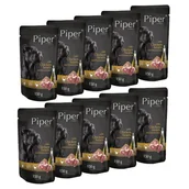 Mokra karma dla psów - Dolina Noteci Piper Animals mokra karma dla psa z sercami kurczaka i ryżem brązowym saszetka waga 10x150 g - miniaturka - grafika 1