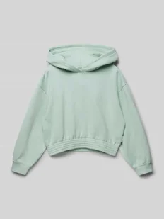 Bluza krótka z bawełny z kapturem - Bluzy dla dziewczynek - miniaturka - grafika 1