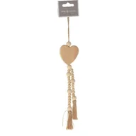 Ozdoby bożonarodzeniowe - HOME & STYLING COLLE, ZAWIESZKA DEKORACYJNA BOHO ECO NATURA DREWNIANA SERCE - miniaturka - grafika 1