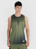 Koszulki sportowe męskie - 4F Tank top do koszykówki oversize szybkoschnący męski - multikolor L - miniaturka - grafika 1
