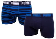 Majtki męskie - PUMA BOKSERKI MĘSKIE 2 PARY BOXERS BLUE/NAVY 907838 03 - Rozmiar: M - miniaturka - grafika 1