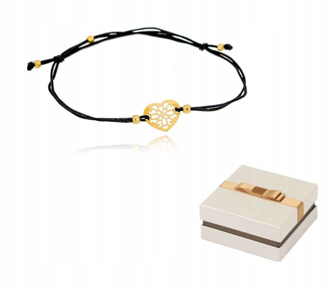 Złoto 585 Bransoletka Złota Ażurowe Serce 14 karatów BZ26