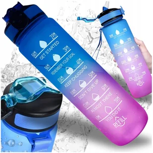 BUTELKA MOTYWACYJNA SHAKER BIDON NA WODE SIŁOWNIE SPORTOWY BPA FREE 1L - Shakery i bidony sportowe - miniaturka - grafika 1