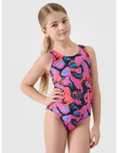 Stroje kąpielowe - 4F Dziewczęcy kostium kąpielowy jednoczęściowy 4FJWSS25USWSF093-90A Wielokolorowy Roz. 122/128 - miniaturka - grafika 1