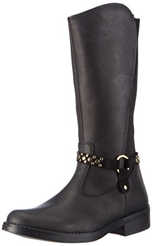 Lea 560370 dziewczęce kozaki z długą cholewką, czarny - czarny czarny - 38 EU