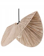 Oprawy, klosze i abażury - Lampa wisząca papierowy klosz naturalny wygląd - miniaturka - grafika 1