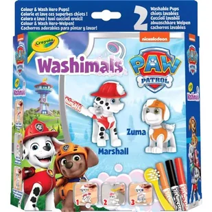 Crayola Washimals: Zmywalne figurki Psi Patrol, 2 szt. - Marshall i Zuma - Zabawki kreatywne - miniaturka - grafika 1
