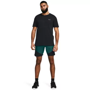 Męskie spodenki treningowe Under Armour UA Peak Woven Hybrid Short - zielone - UNDER ARMOUR - Spodnie sportowe męskie - miniaturka - grafika 1