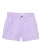 Spodenki damskie - Cross Pleated Chino szorty damskie, fioletowy, 28W - miniaturka - grafika 1