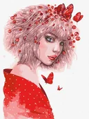 Malowanie po numerach - Malowanie po numerach - Pocałunek motyli 30x40cm - miniaturka - grafika 1