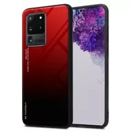 Etui i futerały do telefonów - Pokrowiec Do Samsung Galaxy S20 ULTRA Etui w CZERWONO - CZARNY TPU Obudowa Case Cover Plecki Ochronny Cadorabo - miniaturka - grafika 1