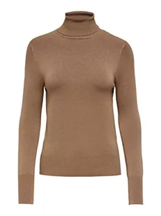 ONLY Damski sweter z dzianiny z golfem, Toasted Coconut, M - Swetry damskie - miniaturka - grafika 1