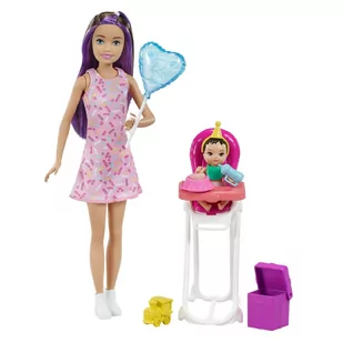 Barbie Opiekunka, Krzesełko - miniurodziny, zestaw z lalką, figurką i akcesoriami - Lalki dla dziewczynek - miniaturka - grafika 1