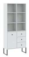 Regały - Regał Linea 1D3S Czarny / Biały - miniaturka - grafika 1
