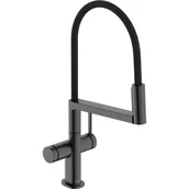 Baterie kuchenne - Bateria HANSGROHE Talis Select M54 72861340 Czarny-chrom - miniaturka - grafika 1