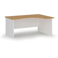 Biurka - Biurko narożne PRIMO WHITE, 1600 x 1200 mm, prawe, biały/buk - miniaturka - grafika 1