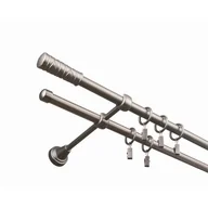 Karnisze - Karnisz 16/16 mm galwanika podwójny 200 cm Picasso chrom mat - miniaturka - grafika 1