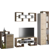 Inne meble do salonu - Meblościanka 1 Rio MebloCross Dąb Artisan / Biały Mat - miniaturka - grafika 1