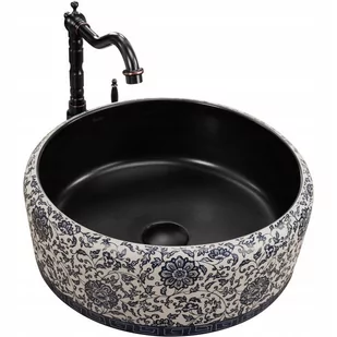 Umywalka nablatowa Rea Florisa black matt- Dodatkowo 5% rabatu na kod REA5 - Umywalki - miniaturka - grafika 1