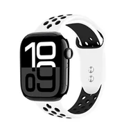 Akcesoria do zegarków - Crong Duo Sport - Pasek do Apple Watch 44/45/46/49 mm (biały/czarny) - miniaturka - grafika 1