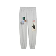 Spodnie męskie - Męskie Spodnie PUMA HOOPTOPIA GRAPHIC SWEAT 63287501 – Szary - miniaturka - grafika 1