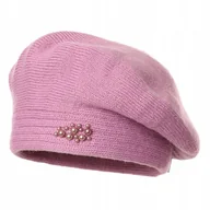 Czapki damskie - Beret damski LAVINIA Wrzos - miniaturka - grafika 1