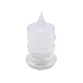 Świece - Świeczka LED ciepły biały 4,8 x 8,3 cm transparentna - miniaturka - grafika 1