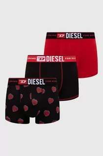 Majtki męskie - Diesel bokserki 3-pack męskie kolor czerwony - grafika 1