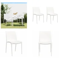 Fotele i krzesła ogrodowe - vidaXL Krzesła ogrodowe 2 szt. Białe 50x46x80 cm Polipropylen - Krzesło ogrodowe - Krzesła ogrodowe - Meble ogrodowe do siedzenia - Krzesło tarasowe - miniaturka - grafika 1