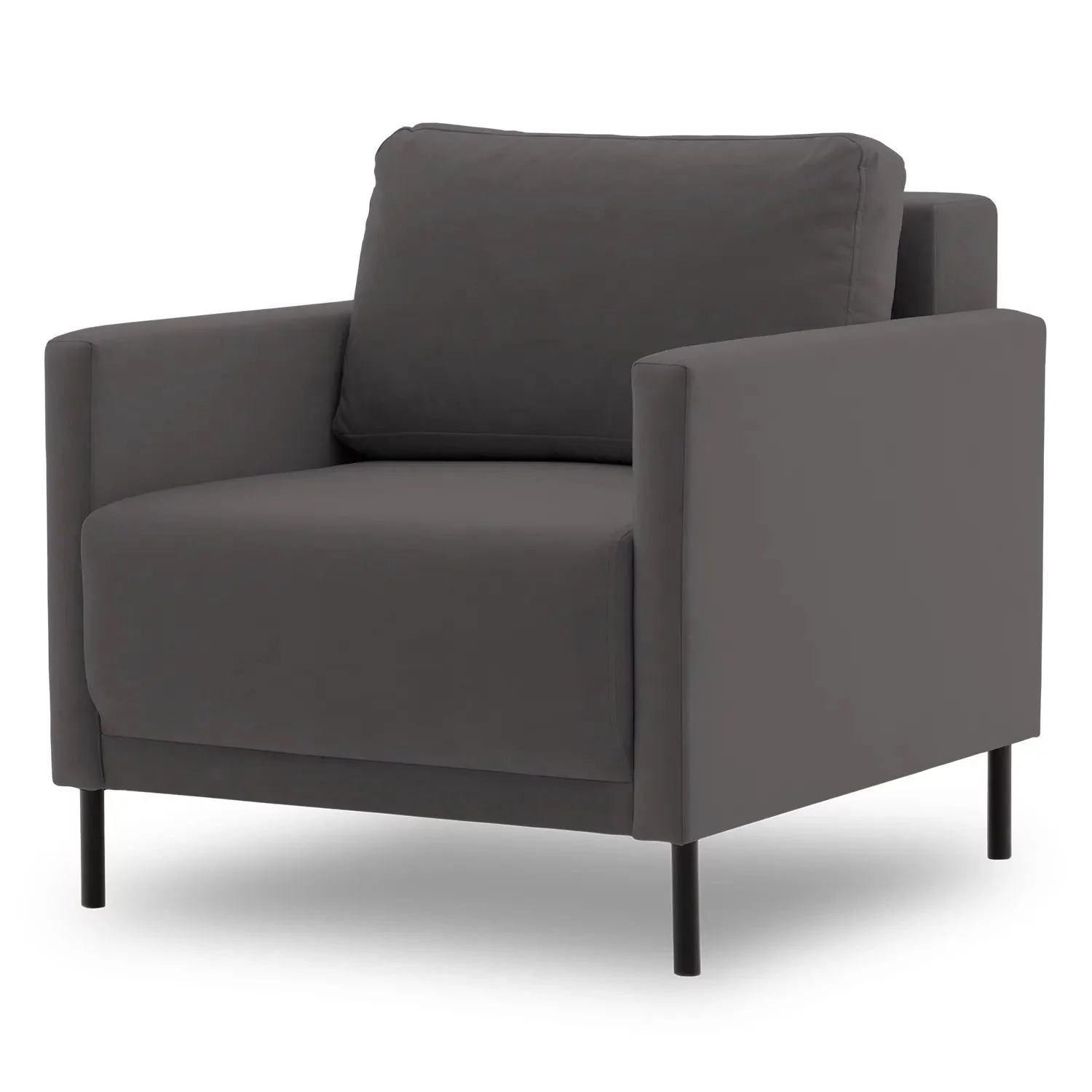 Elegancki fotel welurowy, Laya 70, 85x96x90 cm, ciemny szary