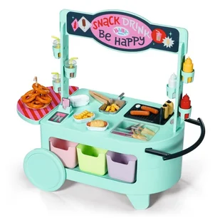 BABY BORN PRZYCZEPKA PRZYCZEPA WÓZEK Z PRZEKĄSKAMI SNACK SHOP SKLEP SKLEPIK - Samochody i pojazdy dla dzieci - miniaturka - grafika 1